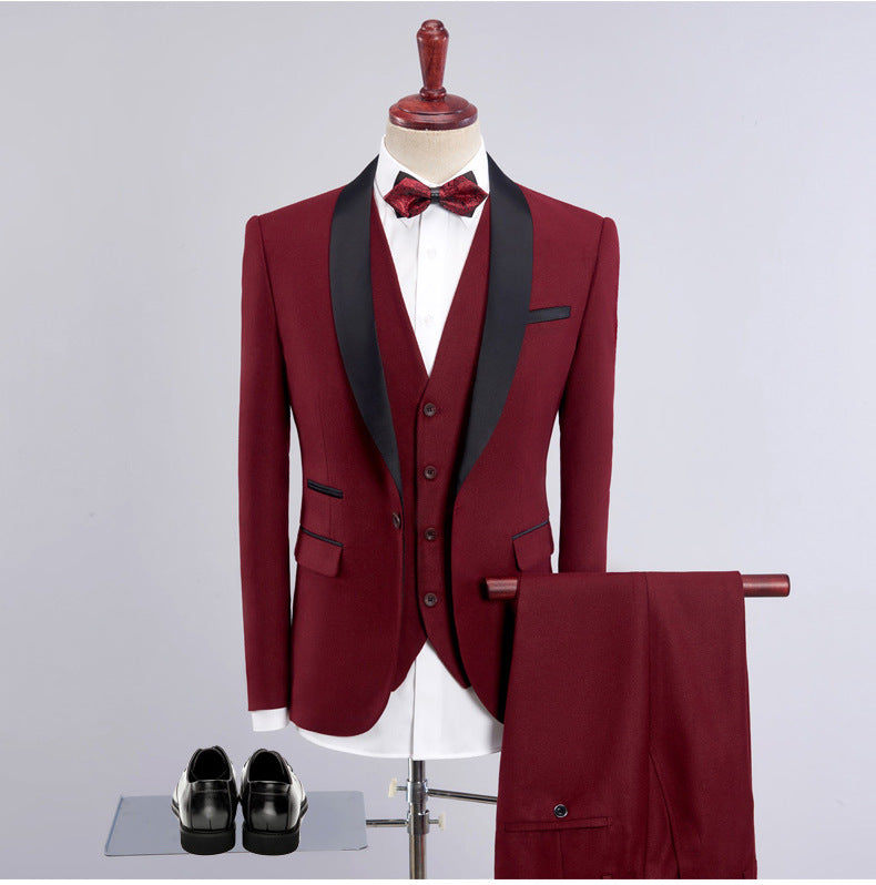 Élégance Royale - Costume 3 Pièces de Mariage pour Homme