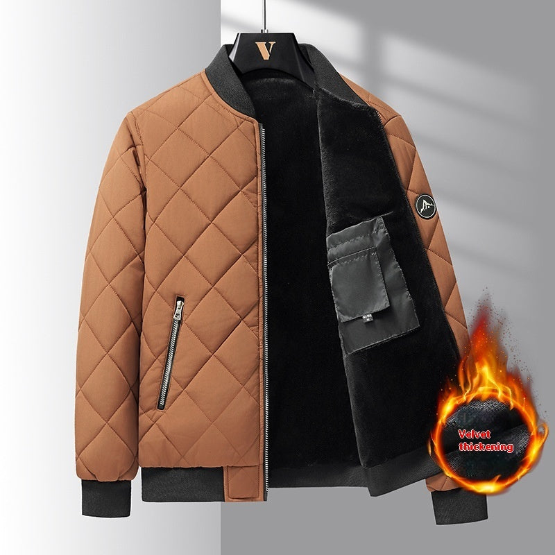 RhombusHeat - Manteau de Baseball Chaud et Épais pour Hommes