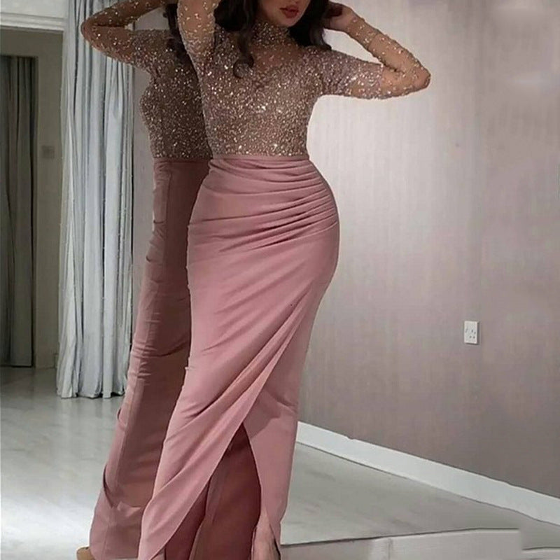 Robe de soirée à manches longues et jupe longue(CJ)
