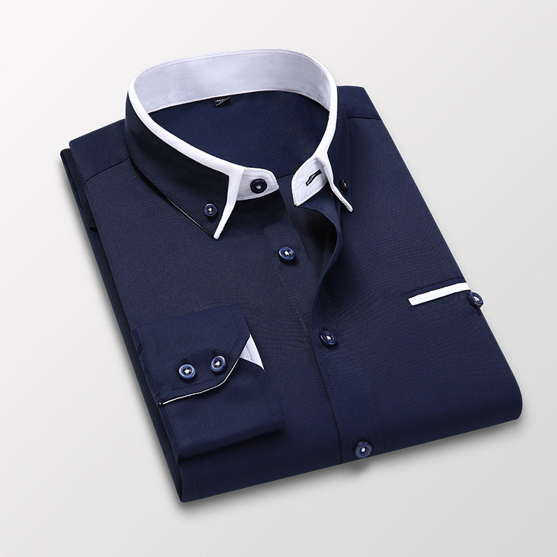 Elegance Essential - Chemise Coupe Ajustée à Col Revers.