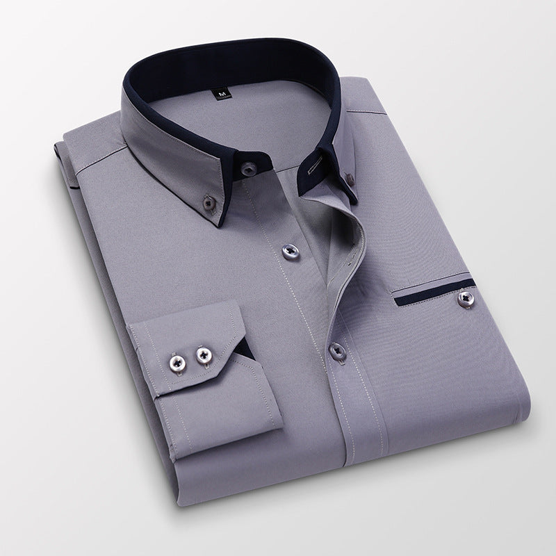 Elegance Essential - Chemise Coupe Ajustée à Col Revers.
