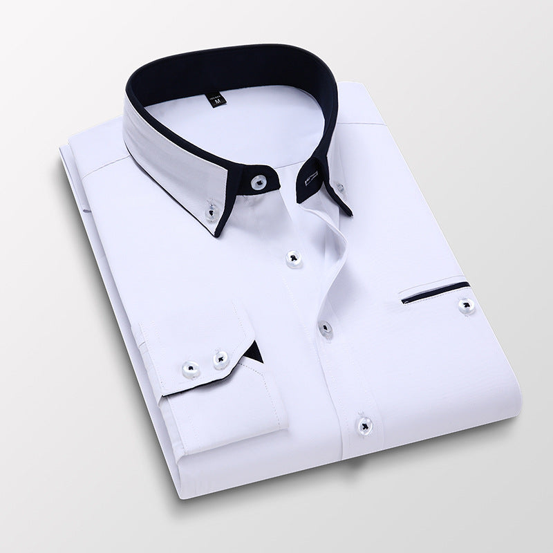 Elegance Essential - Chemise Coupe Ajustée à Col Revers.