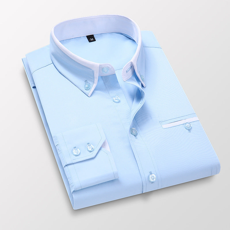 Elegance Essential - Chemise Coupe Ajustée à Col Revers.