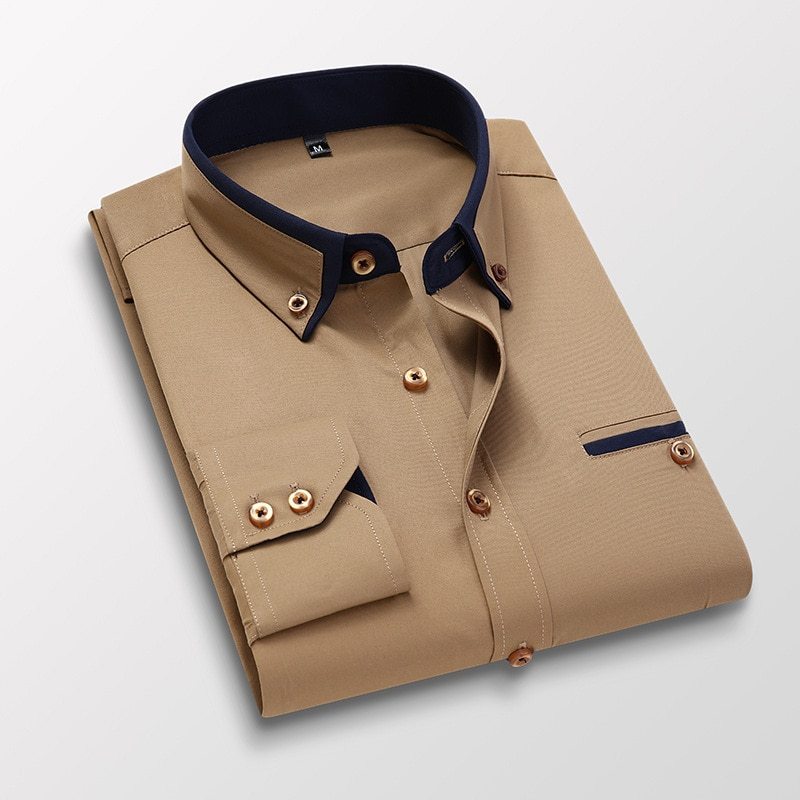 Elegance Essential - Chemise Coupe Ajustée à Col Revers.