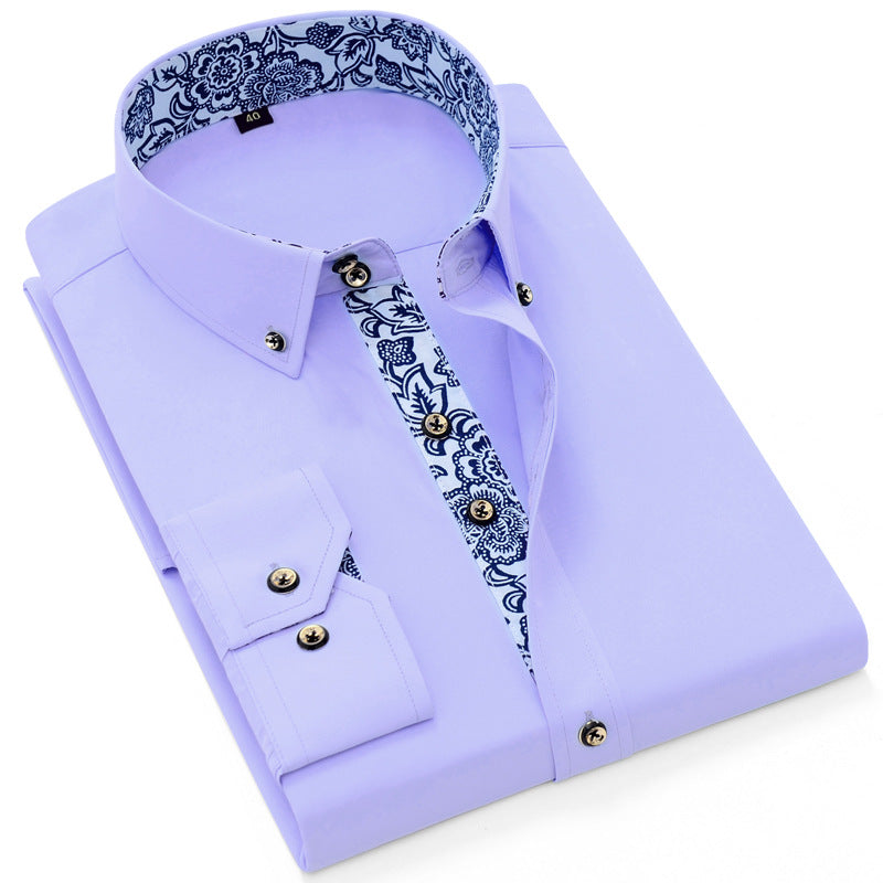 Blue Prestige - Chemise Slim Porcelaine pour Homme