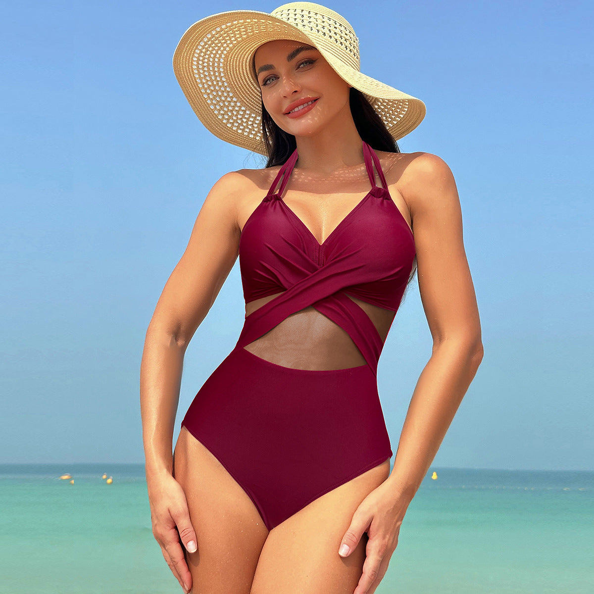 AquaGlam - Bikini 2 en 1 Dos Nu à Bretelles Croisées