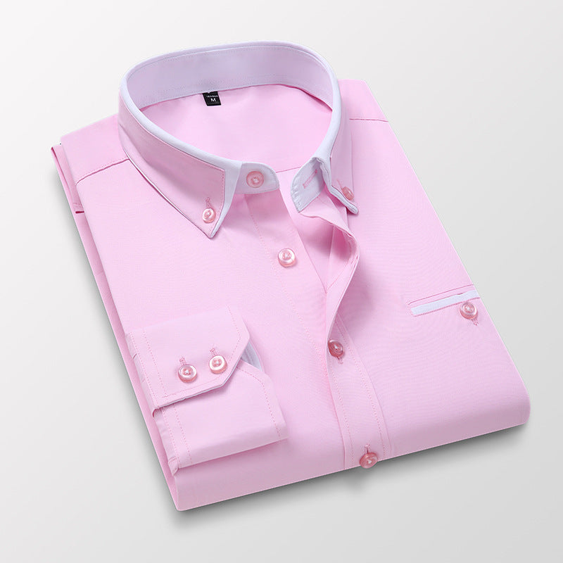Elegance Essential - Chemise Coupe Ajustée à Col Revers.