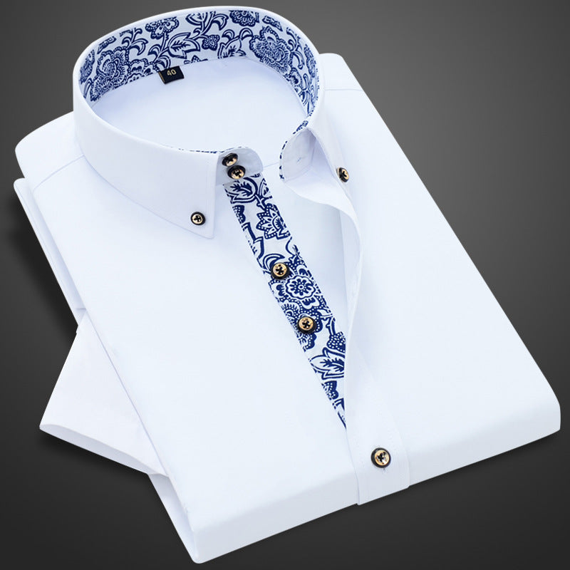 Blue Prestige - Chemise Slim Porcelaine pour Homme