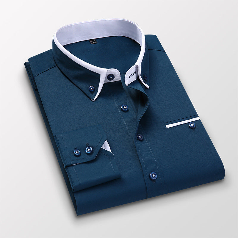 Elegance Essential - Chemise Coupe Ajustée à Col Revers.