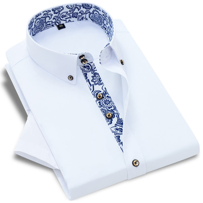 Blue Prestige - Chemise Slim Porcelaine pour Homme