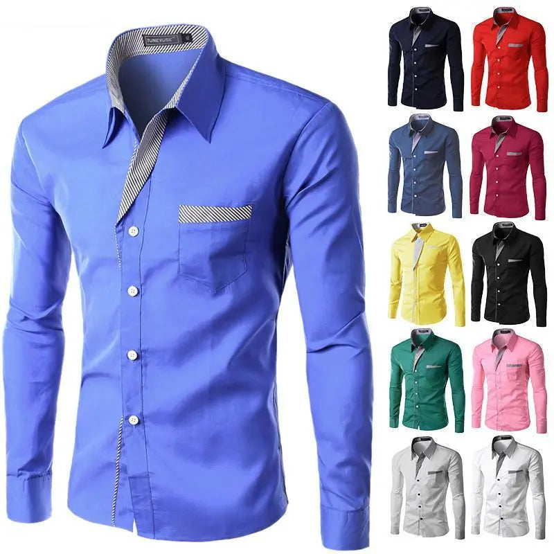 Eleganza Fit - Chemise à Manches Longues en Coton et Polyester