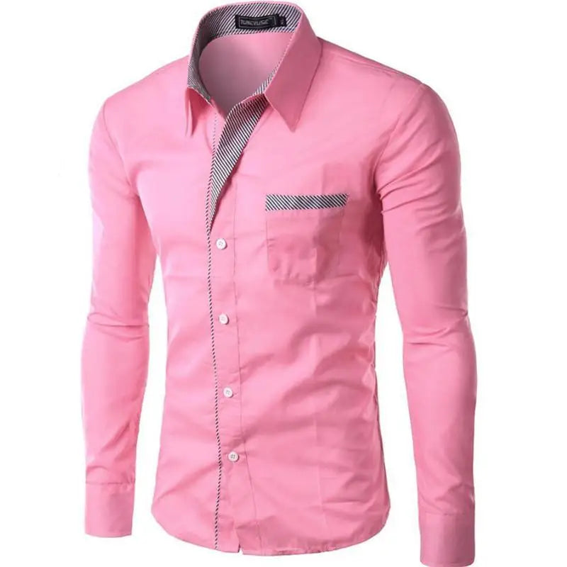 Eleganza Fit - Chemise à Manches Longues en Coton et Polyester
