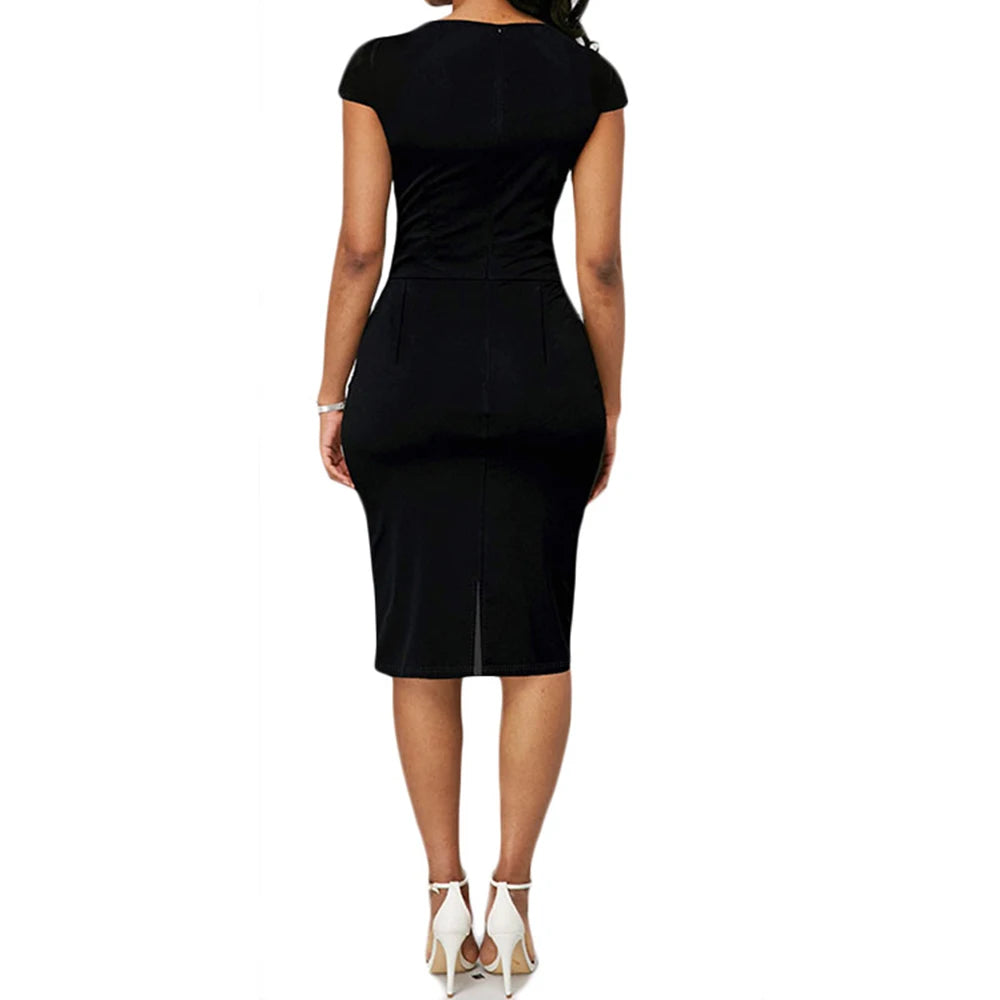 EleganceForm - Robe Mi-Longue pour Femme