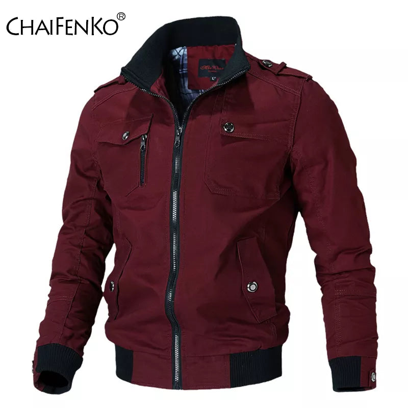 Manteau Bomber Homme Mode Décontractée-Look Militaire
