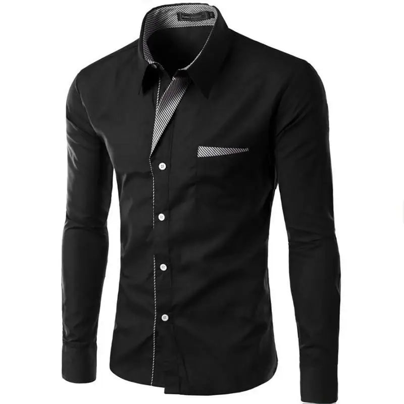Eleganza Fit - Chemise à Manches Longues en Coton et Polyester