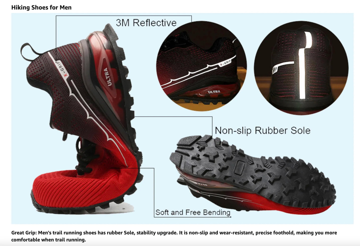Vetekker TrailForce - Chaussures Antidérapantes pour Hommes