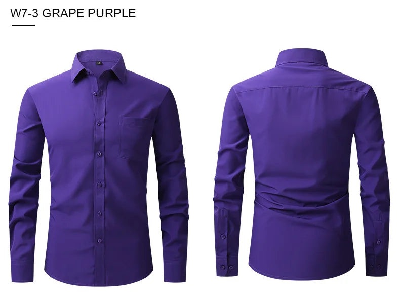 FlexFit - Chemise Slim Fit Manches Longues pour Hommes