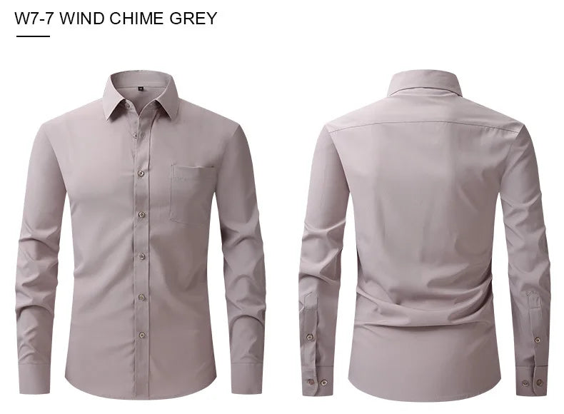 FlexFit - Chemise Slim Fit Manches Longues pour Hommes