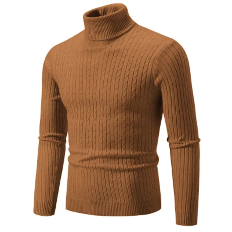 WarmStyle - Pull en Laine à Col Roulé pour Hommes