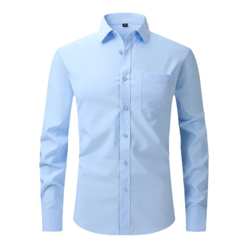 FlexFit - Chemise Slim Fit Manches Longues pour Hommes