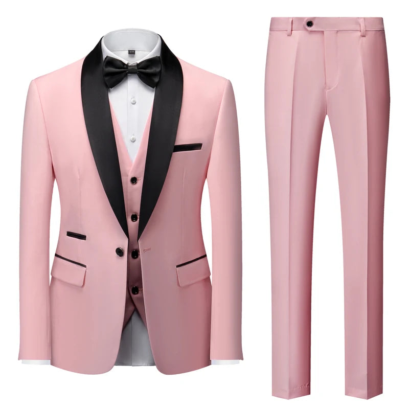 SharpElegance - Costume 3 Pièces Slim Fit pour Hommes (DS)