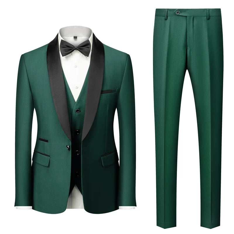 SharpElegance - Costume 3 Pièces Slim Fit pour Hommes (DS)