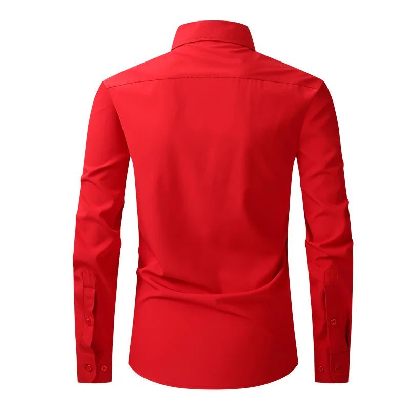 FlexFit - Chemise Slim Fit Manches Longues pour Hommes