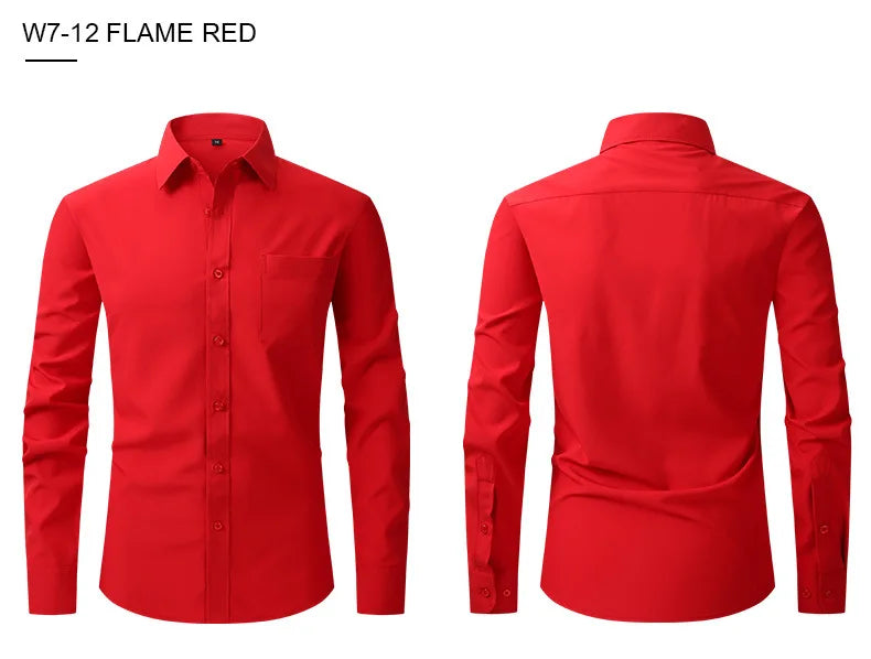 FlexFit - Chemise Slim Fit Manches Longues pour Hommes