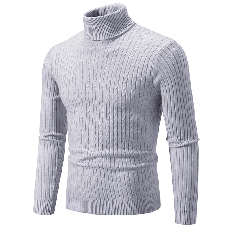 WarmStyle - Pull en Laine à Col Roulé pour Hommes