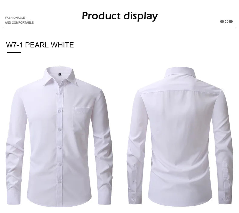 FlexFit - Chemise Slim Fit Manches Longues pour Hommes