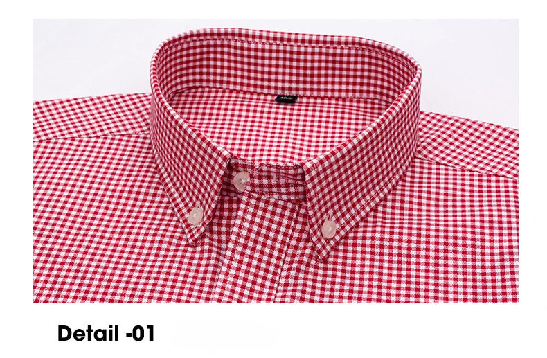 New in shirt hight-qulity100%Cotton long-sleeve shirts for men slim fit casual soft plaid tops sligle pocket houndstooth clothes