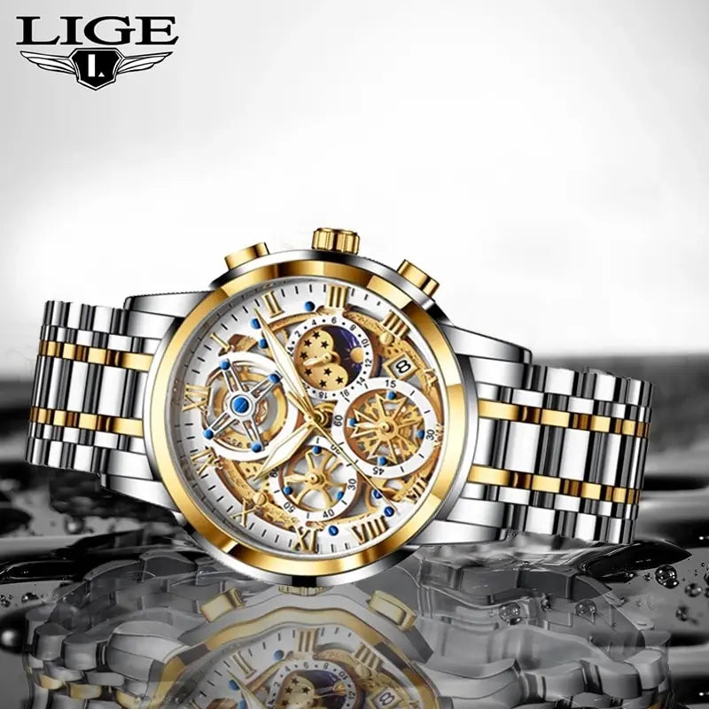 LIGE ChronoForce - Montre Sport Chronographe Homme
