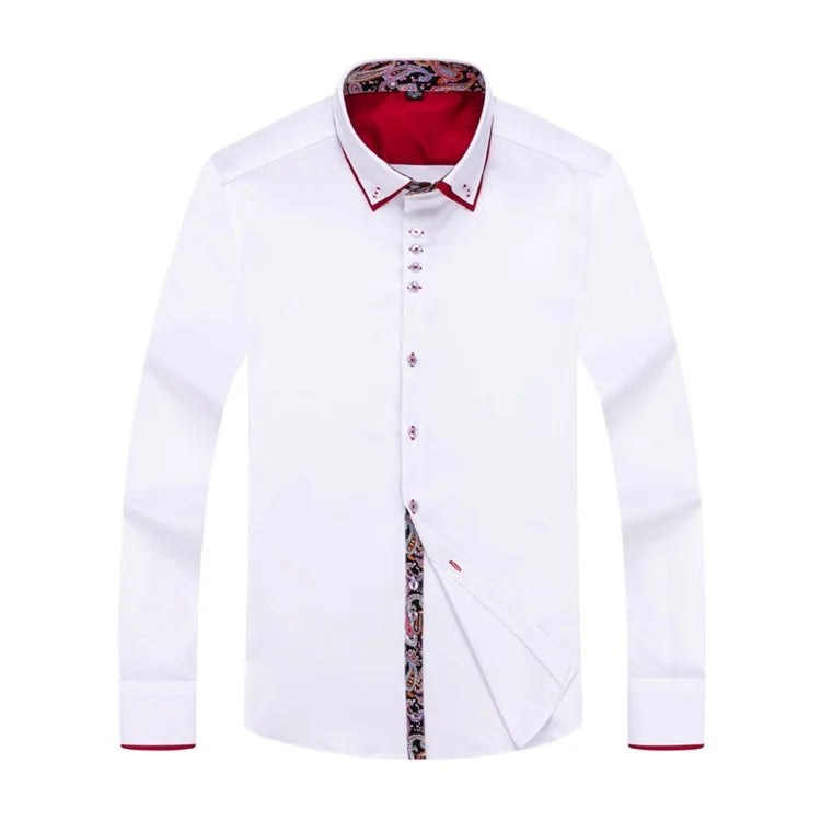 BusinessFit - Chemise Slim avec Double Col