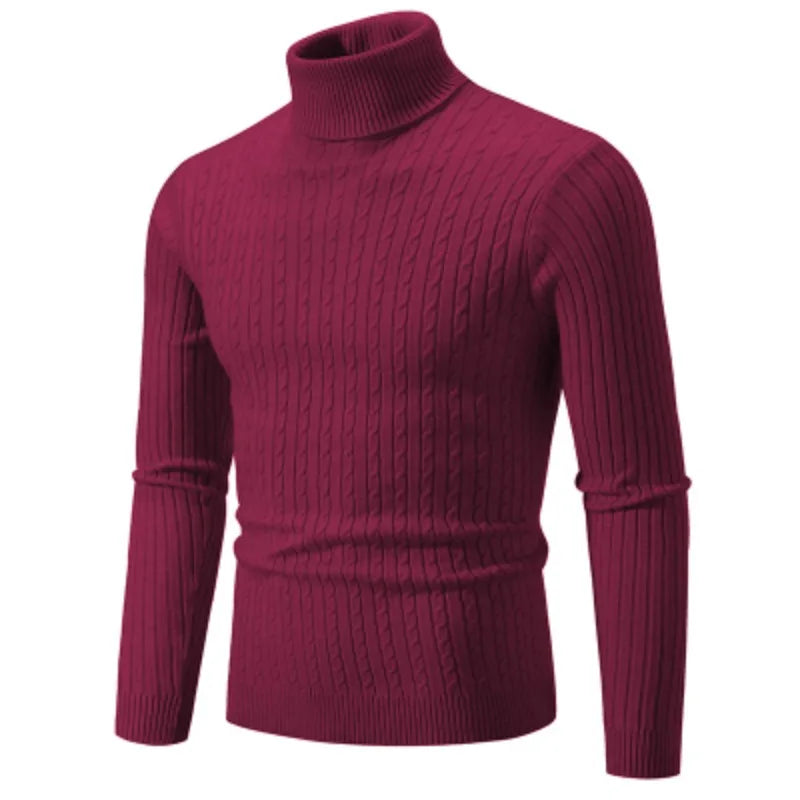 WarmStyle - Pull en Laine à Col Roulé pour Hommes