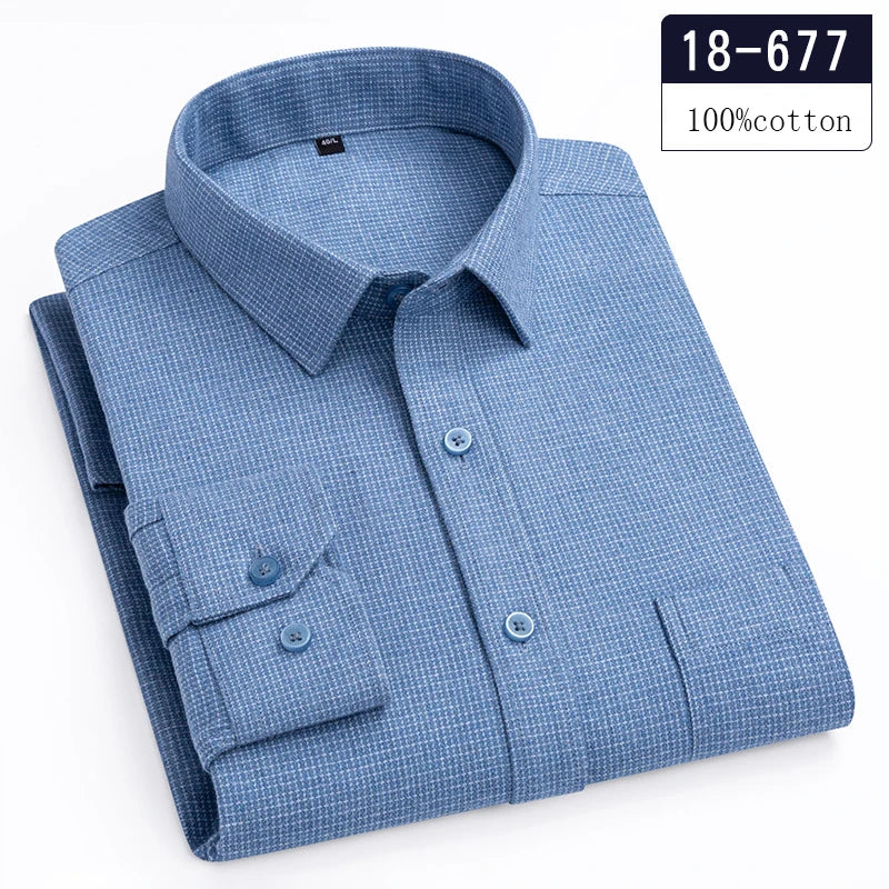 RoyalCotton - Chemise Décontractée de Luxe 100% Coton pour Hommes