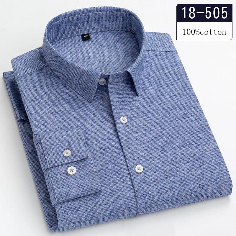 RoyalCotton - Chemise Décontractée de Luxe 100% Coton pour Hommes