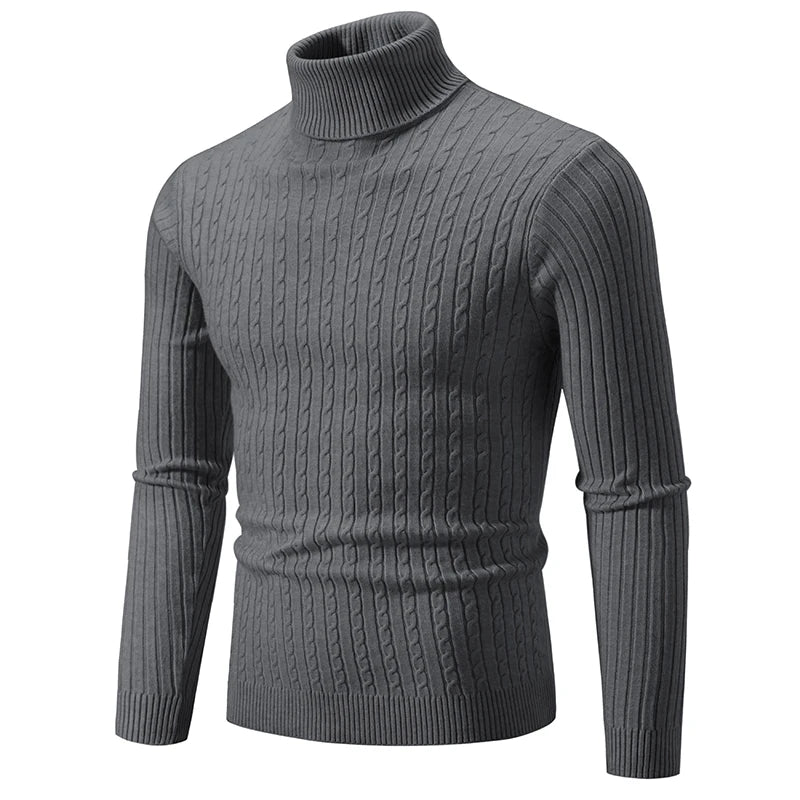 WarmStyle - Pull en Laine à Col Roulé pour Hommes