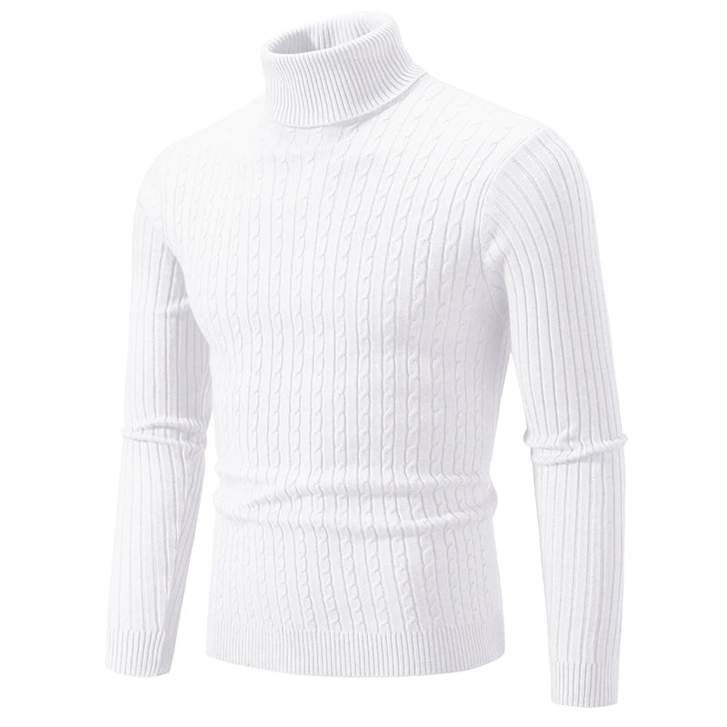 WarmStyle - Pull en Laine à Col Roulé pour Hommes