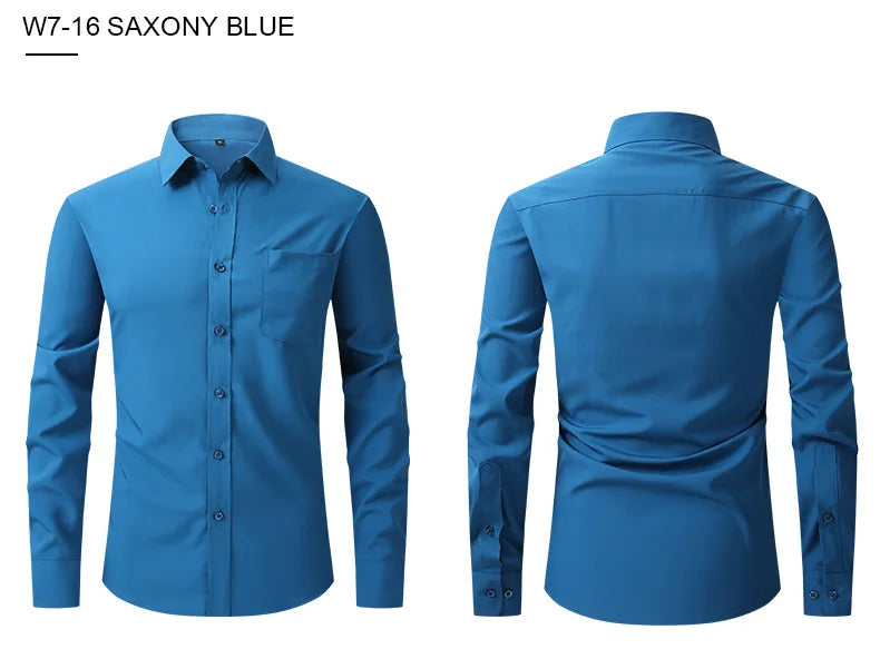 FlexFit - Chemise Slim Fit Manches Longues pour Hommes