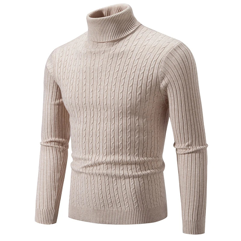 WarmStyle - Pull en Laine à Col Roulé pour Hommes