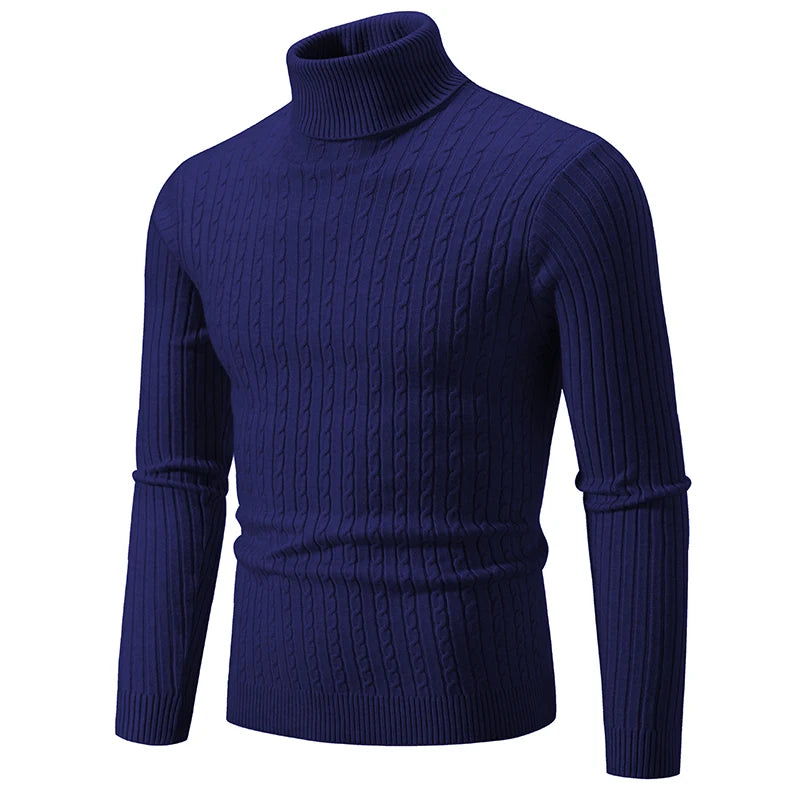 WarmStyle - Pull en Laine à Col Roulé pour Hommes