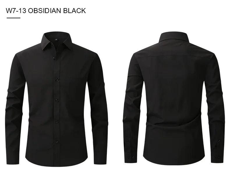 FlexFit - Chemise Slim Fit Manches Longues pour Hommes