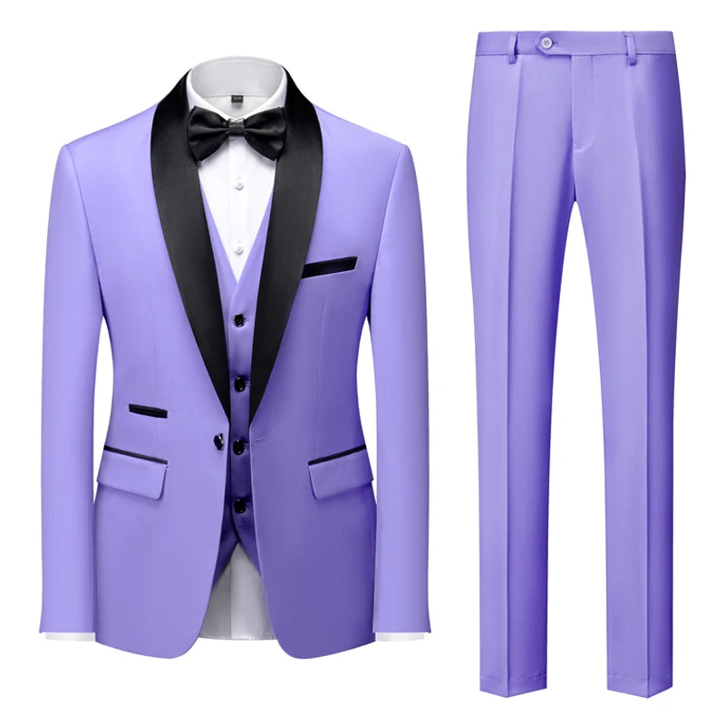 SharpElegance - Costume 3 Pièces Slim Fit pour Hommes (DS)