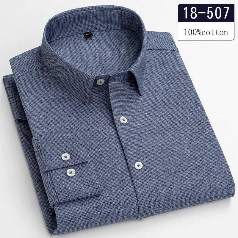 RoyalCotton - Chemise Décontractée de Luxe 100% Coton pour Hommes