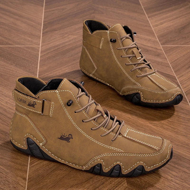 LuxeMoto - Bottes de Moto en Cuir pour Hommes