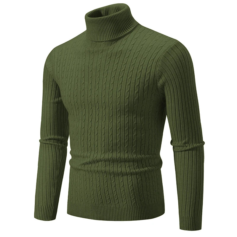 WarmStyle - Pull en Laine à Col Roulé pour Hommes