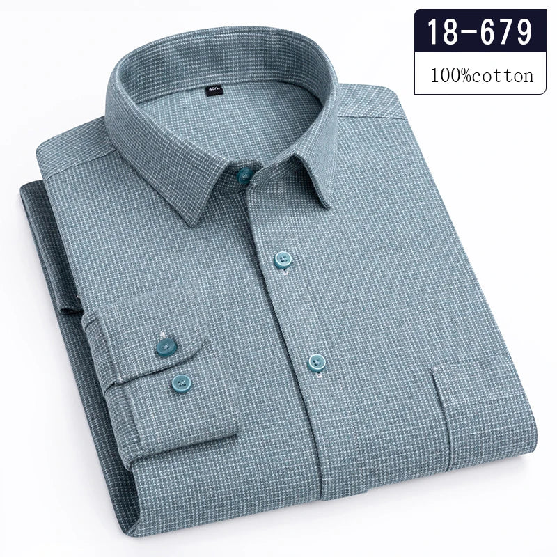 RoyalCotton - Chemise Décontractée de Luxe 100% Coton pour Hommes
