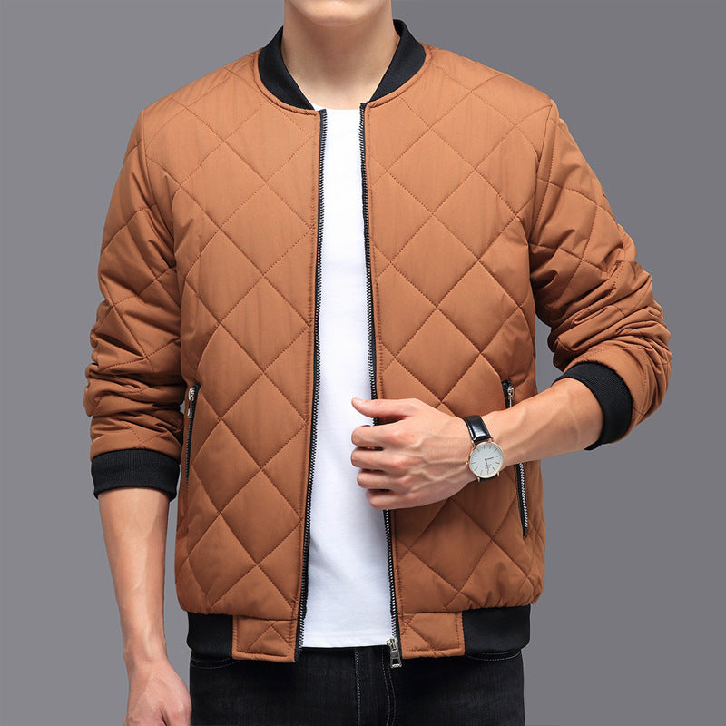 RhombusHeat - Manteau de Baseball Chaud et Épais pour Hommes