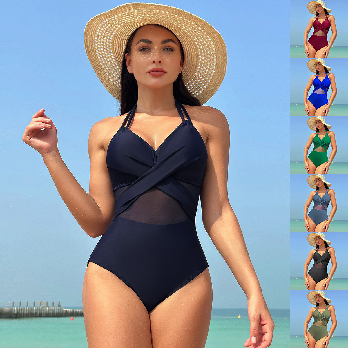 AquaGlam - Bikini 2 en 1 Dos Nu à Bretelles Croisées