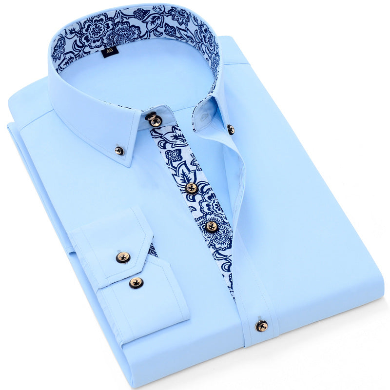Blue Prestige - Chemise Slim Porcelaine pour Homme